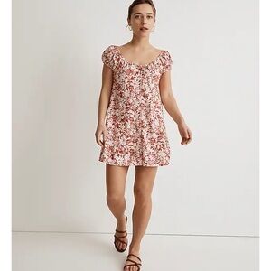 Madewell Margie Mini Dress in Abstract Flora NWOT